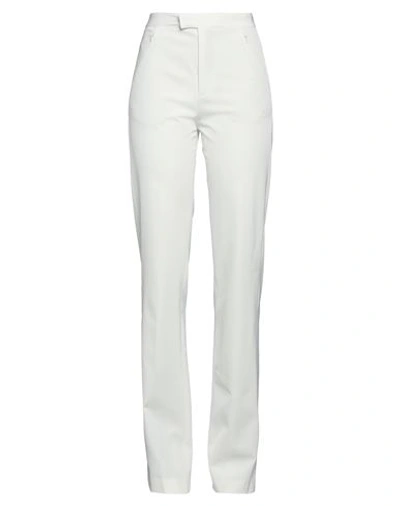 Mm6 Maison Margiela Woman Pants Ivory Size 10 Polyester, Elastane In White