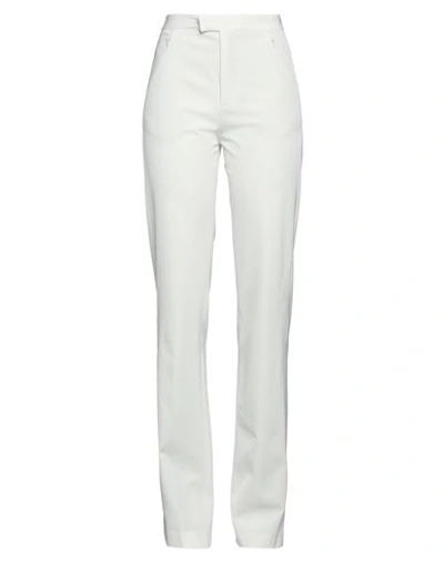 Mm6 Maison Margiela Woman Pants Ivory Size 8 Polyester, Elastane In White