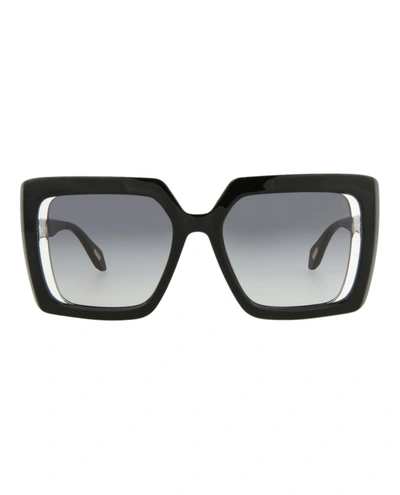 Just Cavalli Sqaure-frame Acetate Sunglasses In Multi
