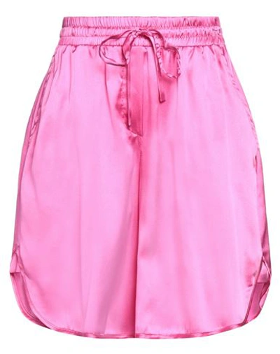 El La® Lago Di Como El La Lago Di Como Woman Shorts & Bermuda Shorts Fuchsia Size 6 Silk, Elastane In Pink