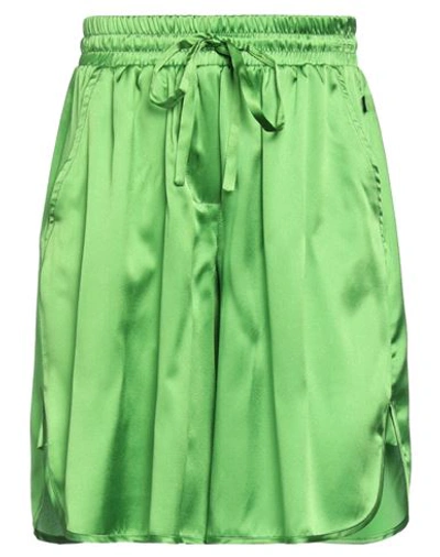 El La® Lago Di Como El La Lago Di Como Woman Shorts & Bermuda Shorts Green Size 4 Silk, Elastane