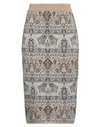 Antonio Marras Woman Midi Skirt Sand Size S Virgin Wool In Beige
