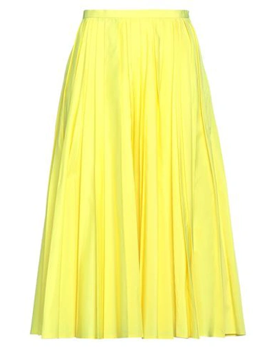 Philosophy Di Alberta Ferretti Woman Midi Skirt Yellow Size 6 Polyester
