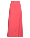 Barba Napoli Woman Maxi Skirt Coral Size 8 Cotton In Red