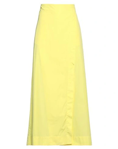 Barba Napoli Woman Maxi Skirt Yellow Size 8 Cotton