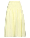 MAJE MAJE WOMAN MIDI SKIRT YELLOW SIZE 8 POLYESTER, ELASTANE