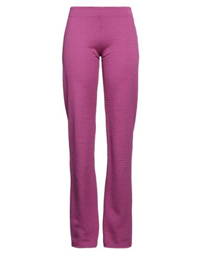 Fisico Woman Pants Mauve Size Xl Polyamide, Elastane In Purple