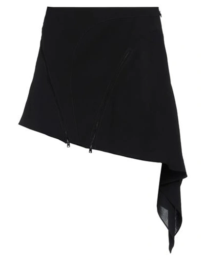 Mugler Woman Mini Skirt Black Size 8 Polyester, Polyamide, Elastane