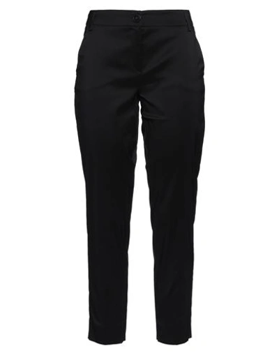 Emme By Marella Woman Pants Black Size 12 Cotton, Polyester In Black