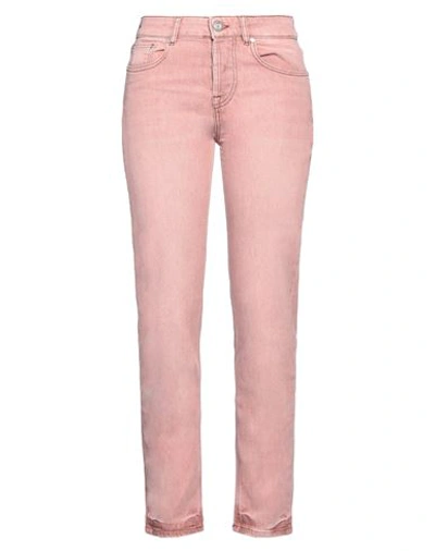 Trussardi Woman Jeans Pastel Pink Size 26 Cotton, Elastane