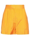 Sandro Woman Shorts & Bermuda Shorts Orange Size 10 Cotton