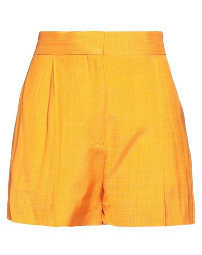 Sandro Woman Shorts & Bermuda Shorts Orange Size 10 Cotton
