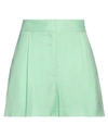 Sandro Woman Shorts & Bermuda Shorts Green Size 10 Cotton