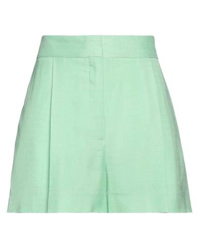 Sandro Woman Shorts & Bermuda Shorts Green Size 8 Cotton
