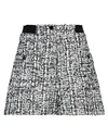 SANDRO SANDRO WOMAN SHORTS & BERMUDA SHORTS BLACK SIZE 10 POLYESTER, COTTON, VISCOSE, METALLIC POLYESTER