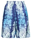 Sandro Woman Shorts & Bermuda Shorts Blue Size 8 Viscose In Blue