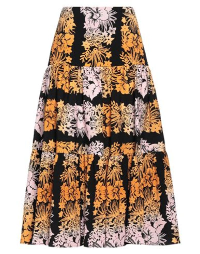 Sandro Midi Skirt In Black