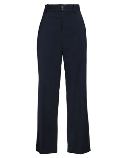 Sandro Woman Pants Midnight Blue Size 8 Polyester, Viscose, Elastane