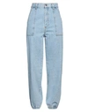 Sandro Woman Denim Pants Blue Size 10 Cotton In Blue