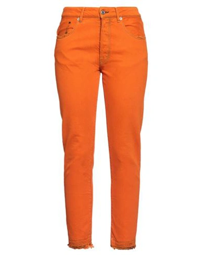 Golden Goose Woman Denim Pants Orange Size 27 Cotton