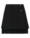 SANDRO SANDRO WOMAN MINI SKIRT BLACK SIZE 10 VISCOSE, POLYESTER