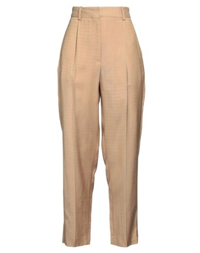 Sandro Woman Pants Camel Size 10 Viscose In Beige