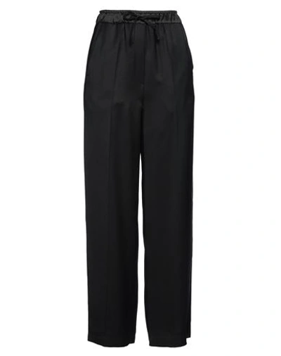 Sandro Woman Pants Black Size 8 Viscose, Virgin Wool, Polyester, Silk