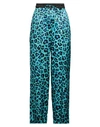 SANDRO SANDRO WOMAN PANTS TURQUOISE SIZE 8 VISCOSE, POLYESTER, SILK