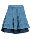 Sandro Woman Denim Skirt Blue Size 10 Cotton In Blue