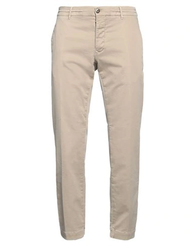Incotex Beige Cotton Pants In Dove Grey