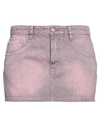 Mm6 Maison Margiela Woman Denim Skirt Purple Size 8 Cotton In Purple