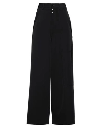 Mm6 Maison Margiela Woman Pants Black Size 8 Polyester, Elastane
