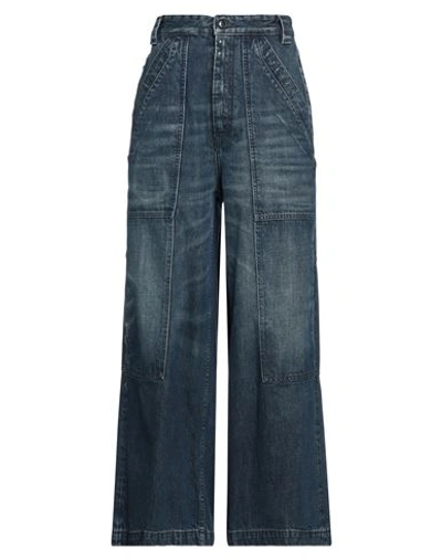 Mm6 Maison Margiela Woman Denim Pants Blue Size 26 Cotton