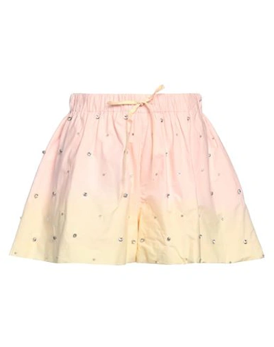 Sandro Woman Shorts & Bermuda Shorts Light Pink Size 10 Cotton, Glass, Brass
