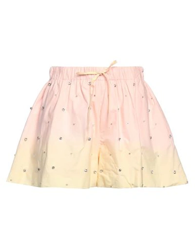 Sandro Woman Shorts & Bermuda Shorts Light Pink Size 8 Cotton, Glass, Brass
