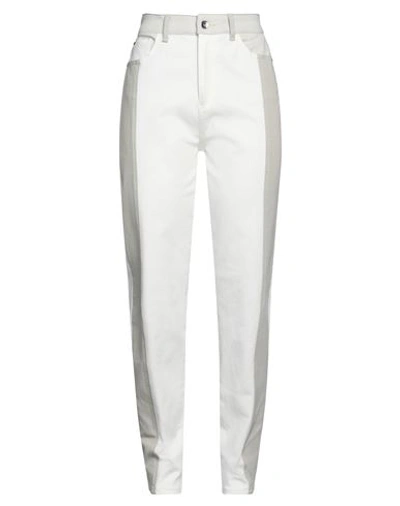 Emporio Armani Woman Jeans White Size 27 Cotton, Elastane