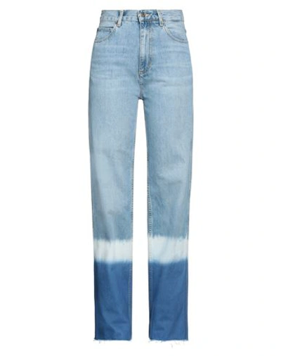 Sandro Woman Jeans Blue Size 8 Cotton, Polyester