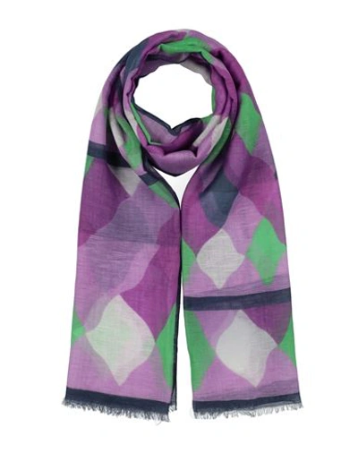 Barba Napoli Woman Scarf Purple Size - Cotton, Linen