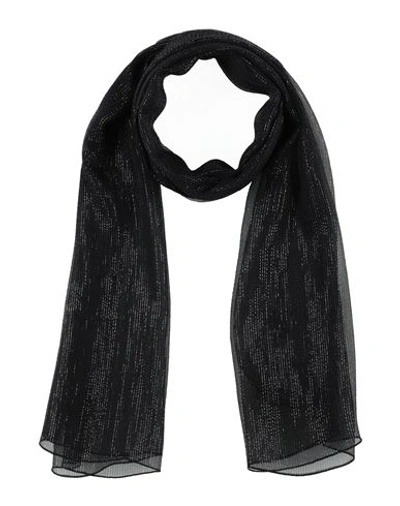 Emporio Armani Woman Scarf Black Size - Silk, Polyamide