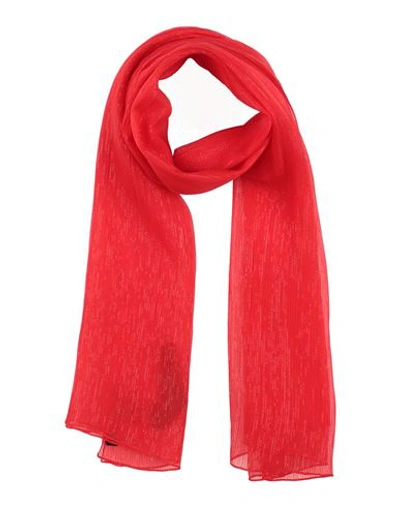 Emporio Armani Woman Scarf Red Size - Silk, Polyamide