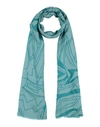 Emporio Armani Woman Scarf Turquoise Size - Protein Fibre, Modal In Blue