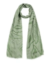 Emporio Armani Woman Scarf Green Size - Protein Fibre, Modal In Green