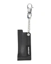 Ambush Woman Key Ring Black Size - Leather, Metal In Black
