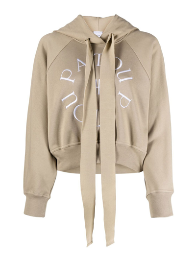 Patou Cropped Medallion Logo Hoodie In Multi-colored