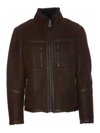Belstaff Tundra Lightweight Shearling Jacket In Brown
