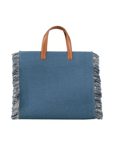 Laura Di Maggio Woman Handbag Light Blue Size - Textile Fibers, Leather