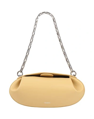 Yuzefi Woman Handbag Sand Size - Leather In Yellow