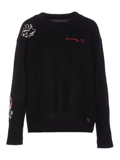 Zadig & Voltaire Markus Ws Cat Cashmere Sweater In Black