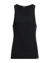 Dsquared2 Man Undershirt Black Size L Cotton, Elastane In Black