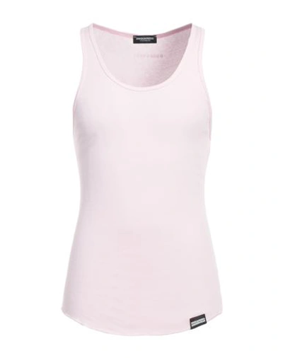 Dsquared2 Man Undershirt Pink Size L Cotton In Pink